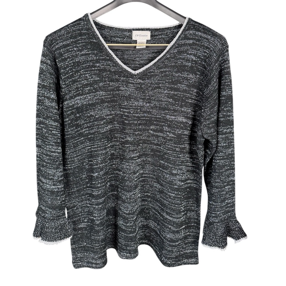 CW Classics Black and White Women’s Sweater size 2X NWOT